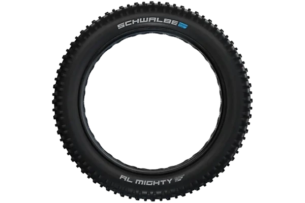 SCHWALBE Al Mighty Folding spike tire 26-x-480-120-559 Piggdekk til fatbike