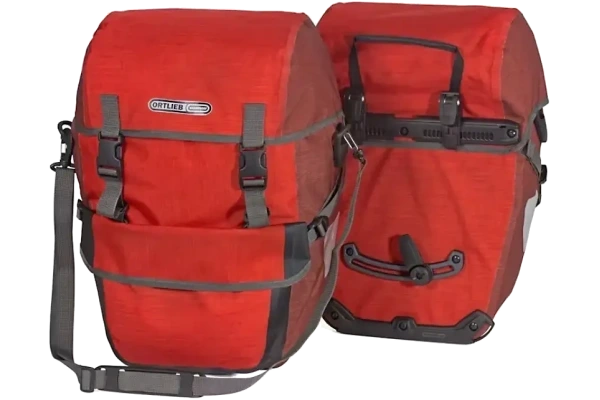 ORTLIEB BIKE-PACKER PLUS RØD SIDEVESKE VANNTETT, PAR